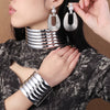 4pcs/set Vintage Leather African Jewelry Set Choker Necklace Bracelet Earrings Set For Women Collar Necklace Set Jewelry Gifts - Image 6