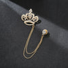 Crown Chain Brooch Vintage Tassel Crystal Brooch Temperament Rhinestone Lapel For Women Dress Mens Shirt Suit Set Collar Jewelry - Image 9