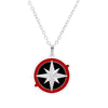 Anime Acrylic Necklace Fluorescent Rod Black Red Colors mixed with Inspired Compass Pendant Necklace Gifts For Girls - Image 4
