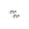 Cute Cubic Zirconia Screw Back Stud Earrings 316L Stainless Steel 20G - Image 9