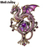 Retro Magical Dragon Brooches For Women Unisex 5-color US Flag Animal Party Casual Brooch Pin Gifts - Image 2