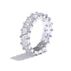 Stainless Steel Delicate Bling Heart Cubic Zirconia Shiny Ring for Women Temperament Jewelry - Image 7