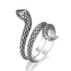 Creative Personality Snake Silver Jewelry Cobra Crystal Temperament Opening Rings - Image 5