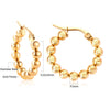 Punk Golden Plated Stainless Steel Reticulate Rhombus Hoops Earrings For Women Anti-Allergic Temperament Jewelry - Image 12