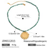Beach Ocean Vacation Style Gold Color Stainless Steel Sun Starfish Pendant Necklace Stone Bead Necklace Women - Image 8