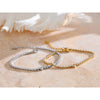 Delicate Bling Cubic Zirconia Heart Chain Bracelet Bangle Stainless Steel Shiny Wrist Jewelry Gift - Image 2
