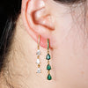 Stainless Steel Colorful Zircon Water Drop Hoop Earrings for Women Simple Pendant Huggies Jewelry - Image 2
