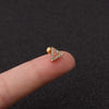 Stainless Steel Mini Stud Earring with Stone Accent for Helix and Cartilage Piercings - Image 19