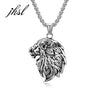 Male Men Animal Lion Pendant Necklace Stainless Steel Chain Black Silver Color Jewelry - Image 1