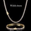 Hip Hop Jewelry Cubic Zirconia Iced Out Tennis Chain Iced Out Gold Plated Bling Necklace For Women - Image 19