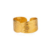 Floral Cuff Bracelet in Stainless Steel with Gold-Tone Finish - Image 8