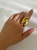 Stainless Steel Oval with a Cold and Elegant Surface, High-Quality, Exaggerated and Ring for Women - Image 7