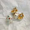 Colorful Zircon Water Droplet Earrings For Women White Oil Dripping Irregular Earrings Jewelry Gift - Image 5