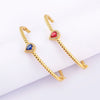 Romantic Heart Bangle Cuff For Women Gold Plated Crystal Zircon Bracelets Jewelry Wedding Party Gift - Image 6