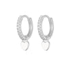 Silver Retro Geometric Square Circle Hoop Earrings for Women Gift Zircon Huggies Ear Buckle Piercing Jewelry - Image 7