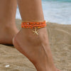 6pcs Set Summer Beach Acrylic Round Ball Beaded Starfish Anklet for Women Retro Multilayer Foot Jewelry Holiday Accessory - Image 12