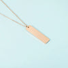 10Pcs Mirror Polished 10x40mm Strip Pendant Necklaces Stainless Steel Cable Chain Necklaces For Women Men - Image 8