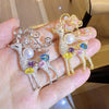 christmas deer brooch colorful diamond elk zircon animal pin jewel - Image 3