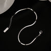 Silver Color Titanium Steel Geometric Snake Chain Anklet For Women Foot Jewellery Ornaments Feel Versatile Foot Rings - Image 2