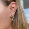 Dplaopa Silver Gold 25MM Hoop Big Marqulse Loops Women Drop Chain CZ Earring Jewelry - Image 5