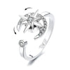 Sunflower Crystal Relief Spinning Fidget Ring For Girls Rotate Freely Metal Copper Knuckle Ring Women'S Jewelry Gifts - Image 13