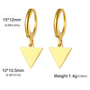 Stainless Steel Gold Color Pendant Hoop Earrings Heart Hexagon Snake Cross Butterfly Flower Bird Jewelry Gift - Image 13