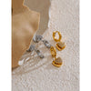 Shiny Stainless Steel Double Heart Cubic Zircon Drop Hoop Earrings for Women Anti Allergic Daily Jewelry Gift - Image 4