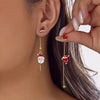 Moving Santa Claus Tassel Dangle Earrings for Women Santa Christmas Tree Asymmetric Long Chain Earrings Jewelry Gift - Image 15