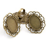 18x25mm 5pcs Antique Silver Bronze Plated Mixed Styles Oval Adjustable Ring Settings Blank/Base - Image 11