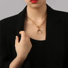 Stainless Steel Crescent Half Moon Necklaces Metal Ox Horn Luna Necklace Chunky Heavy Duty Chain Toggle Choker Collar - Image 5