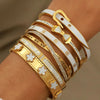 316L Stainless Steel Metal Classic Flower Bangles for Women Jewelry Delicate Bowknot Bracelets Accessories - Image 2