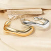 Exaggerated Irregular Cuff Bracelets for Women Punk Gold Silver Color Glossy Opening Plastic Bangle Female Jewelry - Image 5