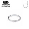 18G/16G Women's Round Earrings Titanium Nose Ring Hinge Clicker Open Diaphragm Nose Ring Lady Piercing Jewelry - Image 9