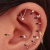 Tragus Piercing Women's Hoop Earrings with Chain Helix Star Butterfly Crown Zircon Ear Rook Daith Sung Body Jewelry Gift - Image 1