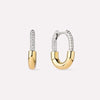 Dplaopa Silver Split Plating CZ Zircon Hoop Piercing Huggies Women Party Rock Punk Jewelry - Image 5