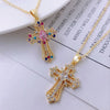 Men Women Hip Hop Zircon Cross Shiny Pendant Stainless Steel Necklace Charm Bling Necklaces Jewelry Gifts - Image 4