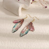 Rainbow Gradient Color Resin Double Butterfly Wings Long Drop Earrings for Women Gold Plated Alloy Wedding Jewelry - Image 3