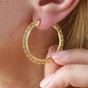 Flower Geometry Earrings for Women Gold Color Party Hoop Earrings Jewelry - Image 2
