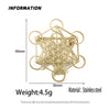 punk style hollow Metatron stainless steel gold-plated brooch, black-suit accessories, wedding matching set - Image 2