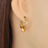Stainless Steel Love Heart Hoop Earrings For Women Gold Plated Wedding Party Jewelry - Image 6