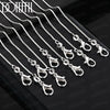 Silver 1MM Box Chain Necklace 1/5/10pcs/Lot 16-30 Inch For Woman Man Jewelry - Image 3