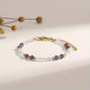 Faceted Bead Bracelet with Square Stainless Steel Spacers - Image 16