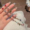 Colorful Ladies Necklace Rainbow Crystal Zirconia Beaded Necklace Adjustable Chain Bohemian Starry Sky Pendant For Women - Image 2