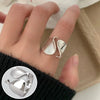 Silver Open Rings for Women Couple Vintage Simple Wave Twisted Ring Party Prevent Allergy Jewelry Holiday Gifts - Image 1
