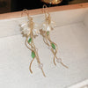 Lily Of The Valley Leaf Water Drop Resin Dangle Earrings Women Partysu Earring Hook Vintage Cheongsam Jewelr K - Image 16