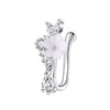 Flower Heart Butterfly Moon CZ Dangle Body Piercing Jewelry L Shaped Nose Stud Nose Rings Nose Ring Studs - Image 8