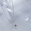 Thai Silver Witch Knot Necklace Wicca Witchcraft Necklace with Purple Cubic Zirconia Supernatural Jewelry for Women - Image 2