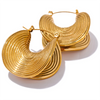 Stylish Unique Stainless Steel Geometric Statement Earrings Creative Metal Gold Color Temperament Jewelry Women - Image 7