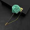 1 Pcs Ribbon Men Rose Flower Golden Leaf Brooch Pin Suit Lapel Men Wedding Boutonniere Brooch Jewelry - Image 22