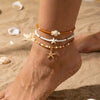 Colorful Crystal Zircon Metal Chain Anklets for Women Bohemia Starfish Shell Conch Tassel Bracelet On The Foot Beach Jewelry - Image 16